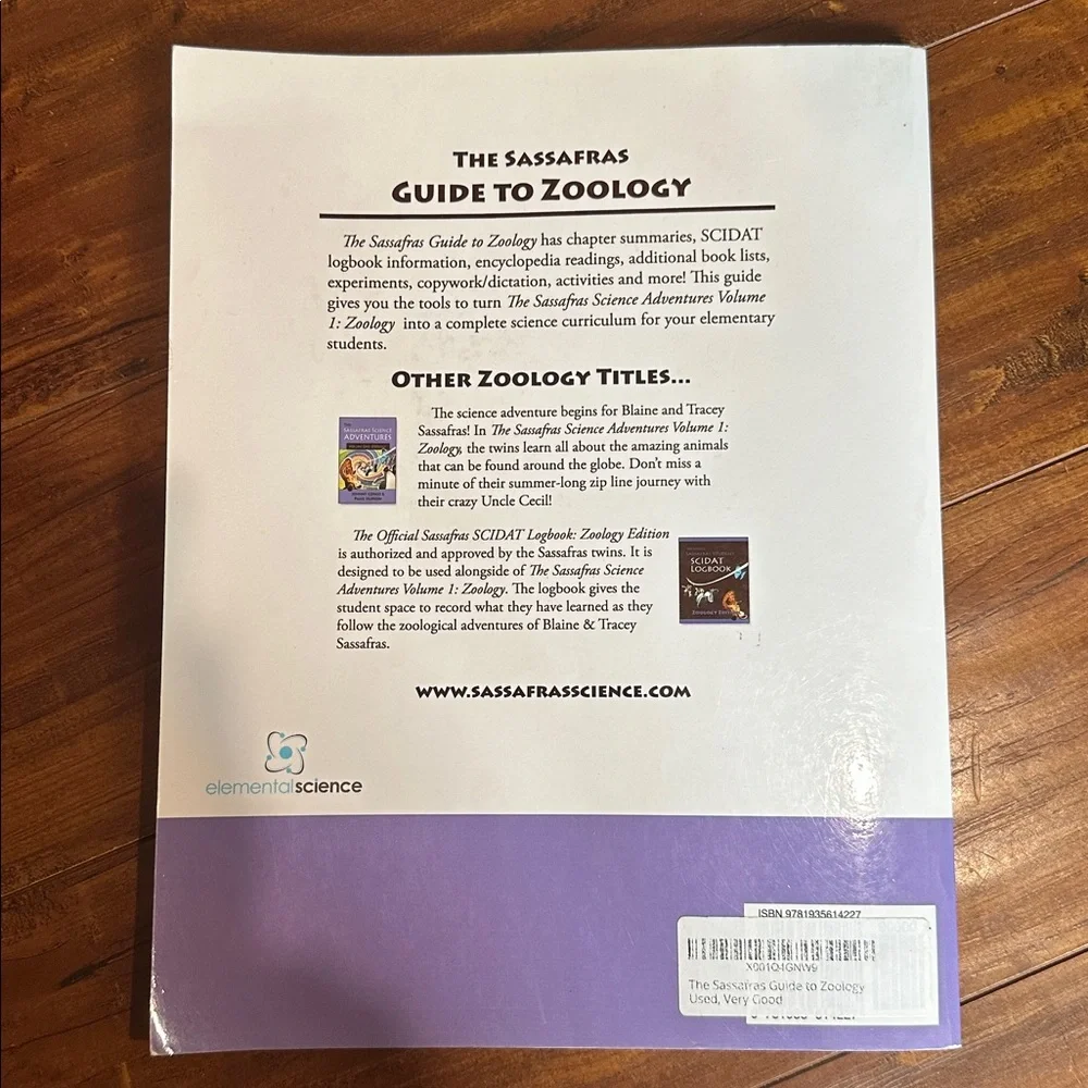 Sassafras Guide to Zoology Teacher Guide Homeschool Science Curriculum